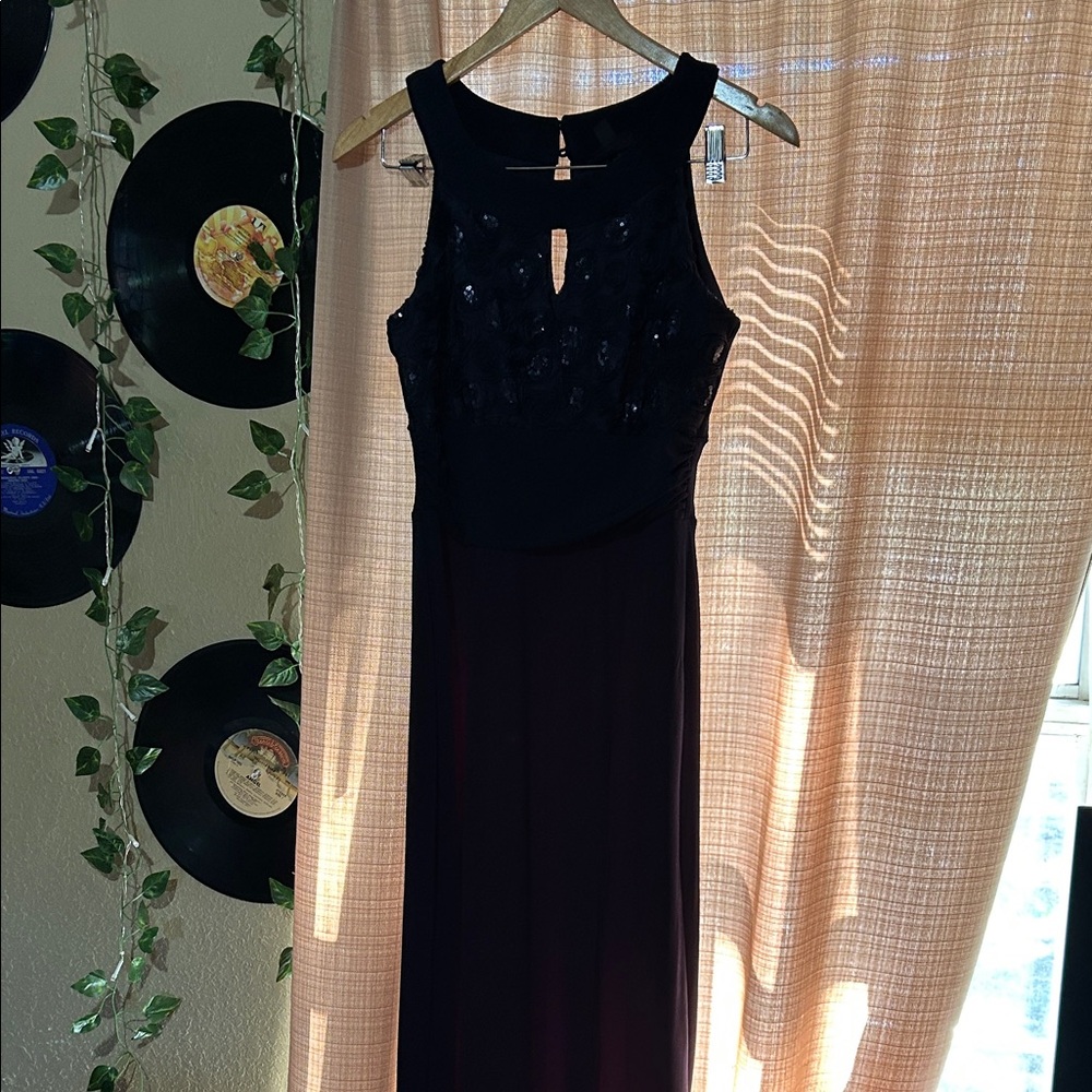 Elegant Navy Blue Sleeveless Elegant Dress